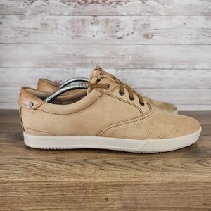 ECCO Mens Collin 2.0 Camel Tan Soft Leather Casual Sneaker Size 45 EU US 11-11.5